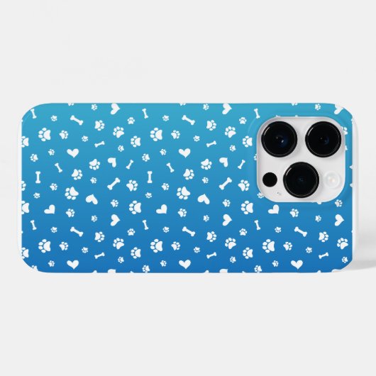 Hund Lover mit Pfotenknochen und Herzmustern Case-Mate iPhone Hülle (Rückseite (Horizontal))