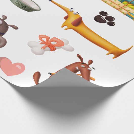 Hund Lover Niedlich Geschenkpapier (Ecke)