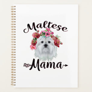 Hund Lover Niedliche maltesische Mama Dog Blume Planer