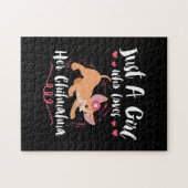 Hund Lover nur ein Mädchen, das ihre Chihuahua Lie Puzzle (Horizontal)