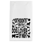 Hund Lover Orthodontist Kleine Geschenktüte (Vorderseite)