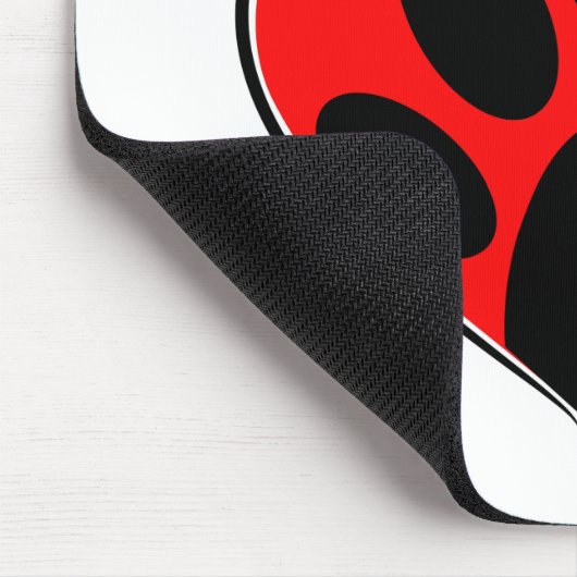 Hund Lover Paw Print und rotes Herz Mousepad (Ecke)