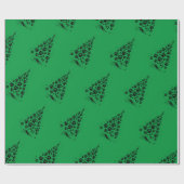 Hund Lover Paw Print Weihnachtsbaum 3 Geschenkpapier (Flach)