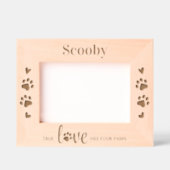 Hund Lover Paw Prints Personalisiertes Foto aus Ho Geätzte Rahmen (Vorderseite)