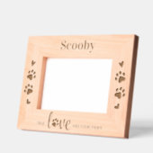 Hund Lover Paw Prints Personalisiertes Foto aus Ho Geätzte Rahmen (Links)