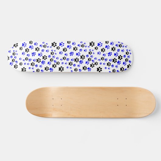 Hund Lover Paws Muster Skateboard (Horizontal)