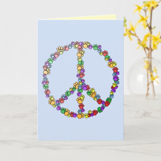 Hund Lover Peace Karte (Gelbe Blume)