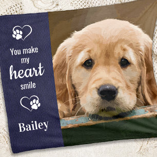 Hund Lover Personalisiert Begleiter Foto Fleecedecke