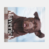Hund Lover Personalisiert Labrador Retriever Foto Fleecedecke (Vorderseite (Horizontal))