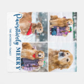 Hund Lover Personalisiert Tier Foto Collage Weihna Fleecedecke (Vorderseite (Horizontal))