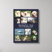 Hund Lover Personalisierten Heimfotografie Collage Leinwanddruck (Vorderseite)