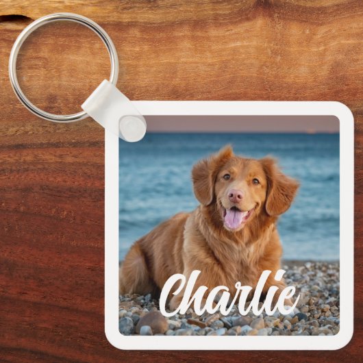 Hund Lover Personalisiertes Tier Foto Keepake Schlüsselanhänger (Vorderseite)