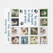 Hund Lover Pet FotoCollage Fleecedecke (Vorderseite (Horizontal))