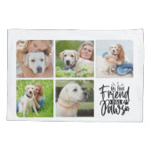 Hund Lover Pet Modernes Personalisiert 5 Fotomater Kissenbezug (Rückseite)