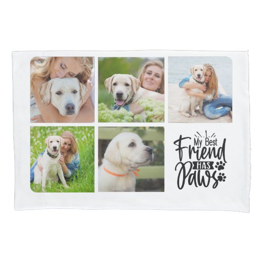Hund Lover Pet Modernes Personalisiert 5 Fotomater Kissenbezug (Vorderseite)