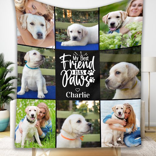 Hund Lover Pet Modernes Personalisiert 8 Fotomater Fleecedecke