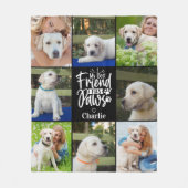 Hund Lover Pet Modernes Personalisiert 8 Fotomater Fleecedecke (Vorderseite)