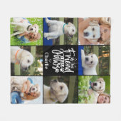 Hund Lover Pet Modernes Personalisiert 8 Fotomater Fleecedecke (Vorderseite (Horizontal))
