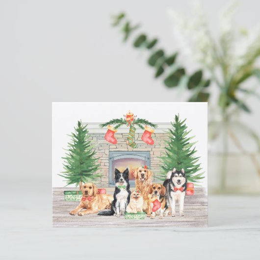 Hund Lover Pet Welpe Weihnachtskarte (Stehend Vorderseite)