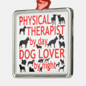 Hund Lover Physiotherapeut Ornament Aus Metall (Links)