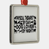 Hund Lover Physiotherapeut Silbernes Ornament (Rechts)