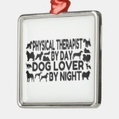 Hund Lover Physiotherapeut Silbernes Ornament (Links)