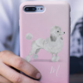 Hund Lover Pink Niedliches Monogramm Case-Mate iPhone Hülle
