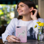 Hund Lover Pink Niedliches Monogramm Case-Mate iPhone Hülle