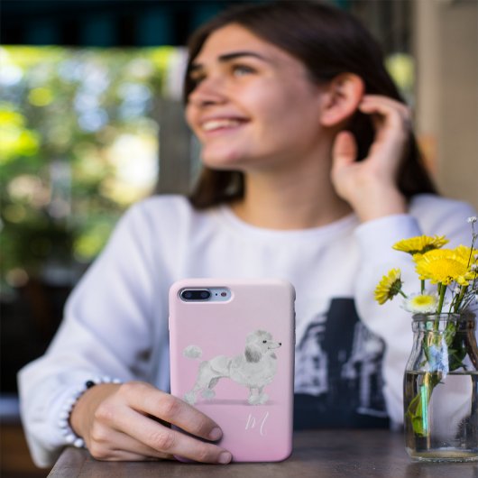 Hund Lover Pink Niedliches Monogramm Case-Mate iPhone Hülle