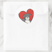 Hund Lover Runder Aufkleber (Tasche)