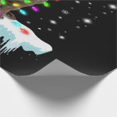 Hund Lover | Schokolade Labrador Christmas Light Geschenkpapier (Ecke)