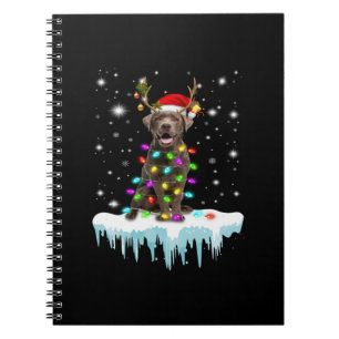 Hund Lover Schokolade Labrador Christmas Light Notizblock