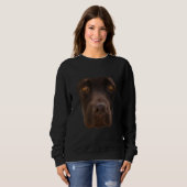 Hund Lover | Schokolade Labrador Dark Brown Dog Fa Sweatshirt (Vorne ganz)