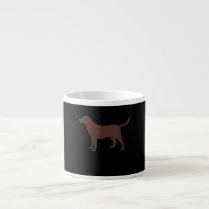 Hund Lover   Schokolade Labrador Hund Silhouette Espressotasse