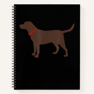 Hund Lover Schokolade Labrador Hund Silhouette Notizblock