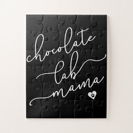 Hund Lover | Schokolade Labrador Mama Puzzle (Vertikal)