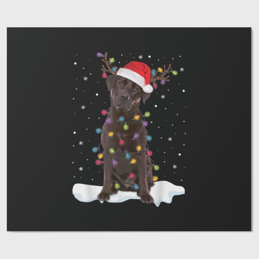 Hund Lover | Schokolade Labrador Retriever Geschenkpapier (Flach)