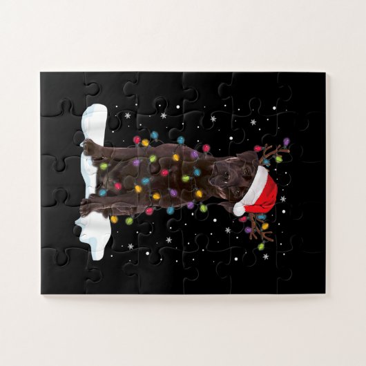 Hund Lover | Schokolade Labrador Retriever Puzzle (Horizontal)