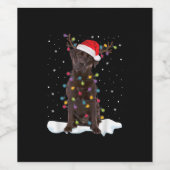 Hund Lover | Schokolade Labrador Retriever Weinetikett (Einzelnes Label)