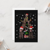 Hund Lover | Schokolade Labrador Weihnachtsbaum Karte (Vorderseite/Rückseite Beispiel)