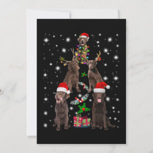 Hund Lover Schokolade Labrador Weihnachtsbaum Karte