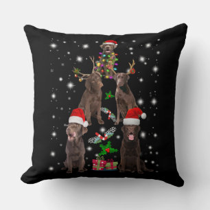 Hund Lover Schokolade Labrador Weihnachtsbaum Kissen