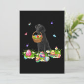 Hund Lover | Schwarzschwarzer Labrador Hund & Oste Karte (Stehend Vorderseite)