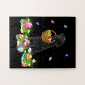 Hund Lover | Schwarzschwarzer Labrador Hund & Oste Puzzle (Horizontal)