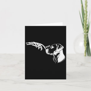 Hund Lover Skeleton Hand Boop Funny Halloween Labr Karte