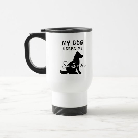 Hund Lover Sobriety Reisebecher (Links)