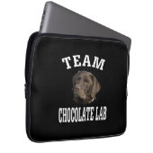 Hund Lover | Team Chocolate Labrador Retriever Laptopschutzhülle (Vorne Rechts)