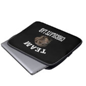 Hund Lover | Team Chocolate Labrador Retriever Laptopschutzhülle (Vorne Knopf)