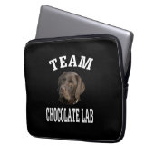 Hund Lover | Team Chocolate Labrador Retriever Laptopschutzhülle (Vorderseite Links)