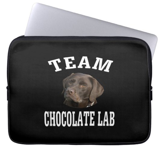 Hund Lover | Team Chocolate Labrador Retriever Laptopschutzhülle (Vorderseite)